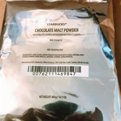 starbucks chocolate malt powder nutrition.